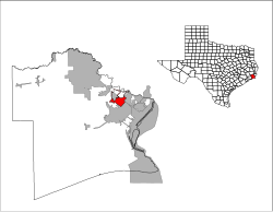 Location of Nederland, Texas