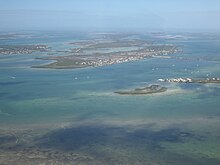 Vue aérienne des îles Keys.