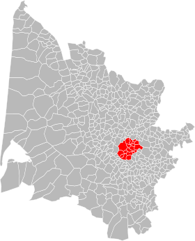 Localisation de Communauté de communes du canton de Targon