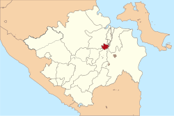Location within South Sumatra