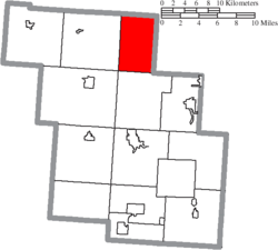 Location of Madison Township in Perry County