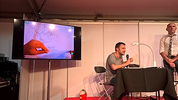 Master class avec José Luis Munuera lors du festival Spirou 2016.