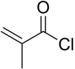 Skeletal formula of methacryloyl chloride