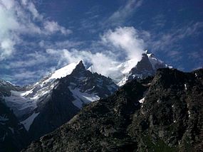 Montanhas no vale de Lahaul