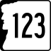 Route 123 marker