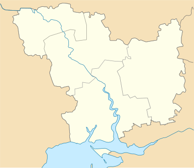 Mapa de localización de Óblast de Mykolaiv