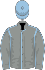 Grey, light blue seams, light blue cap