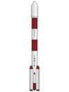 Artist's rendering of the PSLV-C2 launch vehicle
