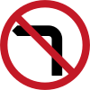 No left turn