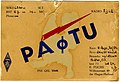 Carte QSL de PA0TU, Pays-Bas (1950).