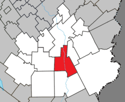 Location within Beauce-Sartigan RCM.