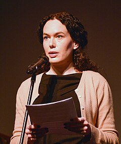 Therese Bohman på Fängslade författares dag, 2014.