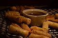 Image 32Spring rolls are a large variety of filled, rolled appetizers or dim sum found in Chinese cuisine. Spring rolls are the main dishes in Chinese Spring Festival (Chinese New Year). (from Chinese culture)
