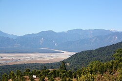 View of the Dibang River from Bara Golai north of Roing