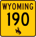 Wyoming Highway 190 marker