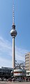 The Berlin TV tower overlooks the World Clock.