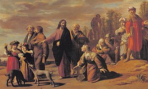 A Canaanite woman begs Jesus to heal her daughter, Willem van Oordt, 1645-1650