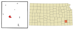 Location within Wilson County and Kansas