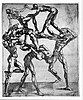 Human Pyramid, etching by Juste de Juste, 1540s