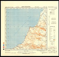 קטע המסילה צפונית לראש הנקרה במפה משנת 1942