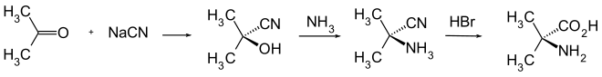 Synthese von 2-Amino-2-methylpropionsäure