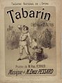 Жуль Шере. Афіша опери у двух актах «Tabarin», 1885 р.