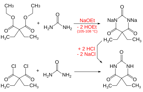 Synthese von Barbital