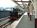 A Ffestiniog Railway train at the station