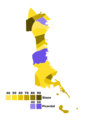 Electoral map for the 2022 Eastern Samar vice gubernatorial elections.