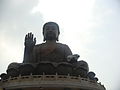 Close-up view of the Tian Tan Buddha