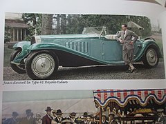 Avec sa Bugatti Royale Type 41 Roadster Esders de 1932.