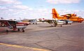 MNR Canadair CL-215 air tanker and Cessna 337 contract fire detection aircraft in Dryden, Ontario 1995