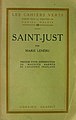 Saint-Just publié en 1922 dans la collection Les Cahiers verts (Grasset).