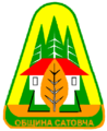 Coat of arms of the Satovcha Municipality.