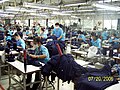 タイ王国の既製服工場