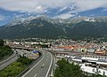 Innsbruck, view of the city from roudabout near die Resselstrasse