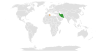 Location map for Iran and Tunisia.