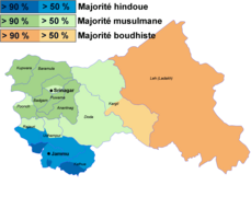 Carte des religions dans la région.