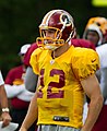 Le rookie Kirk Cousins avec les Redskins lors du camp d'entraînement du 31 juillet 2012.