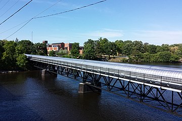 Lemieux Island and the water supply pipe