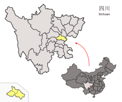 四川省中の資陽市の位置