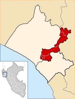 Location of Ferreñafe in the Lambayeque Region