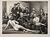 Image No. 8, Mabel Dwight, Life Class, 1931, lithograph, 13 1/8 × 16 15/16 inches