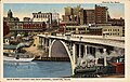 Main Street Viaduct and Ship Channel (postcard, circa 1913)