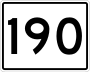 State Route 190 marker