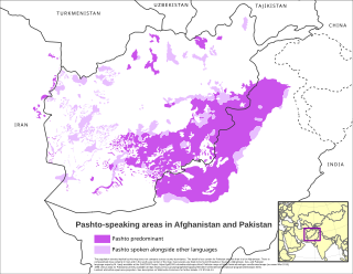 A map of Pashto-speaking areas