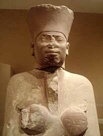 Painted sandstone statue of Mentuhotep II, discovered by H. Winlock