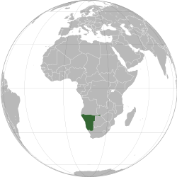 ナミビアの位置