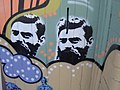 Ha-Ha's iconic stencils of Ned Kelly (seen here in 2005) and other Australian bushrangers are common in Melbourne's laneways