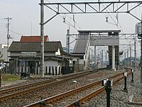 駅構内を伊勢崎方面側より望む（2006年3月）